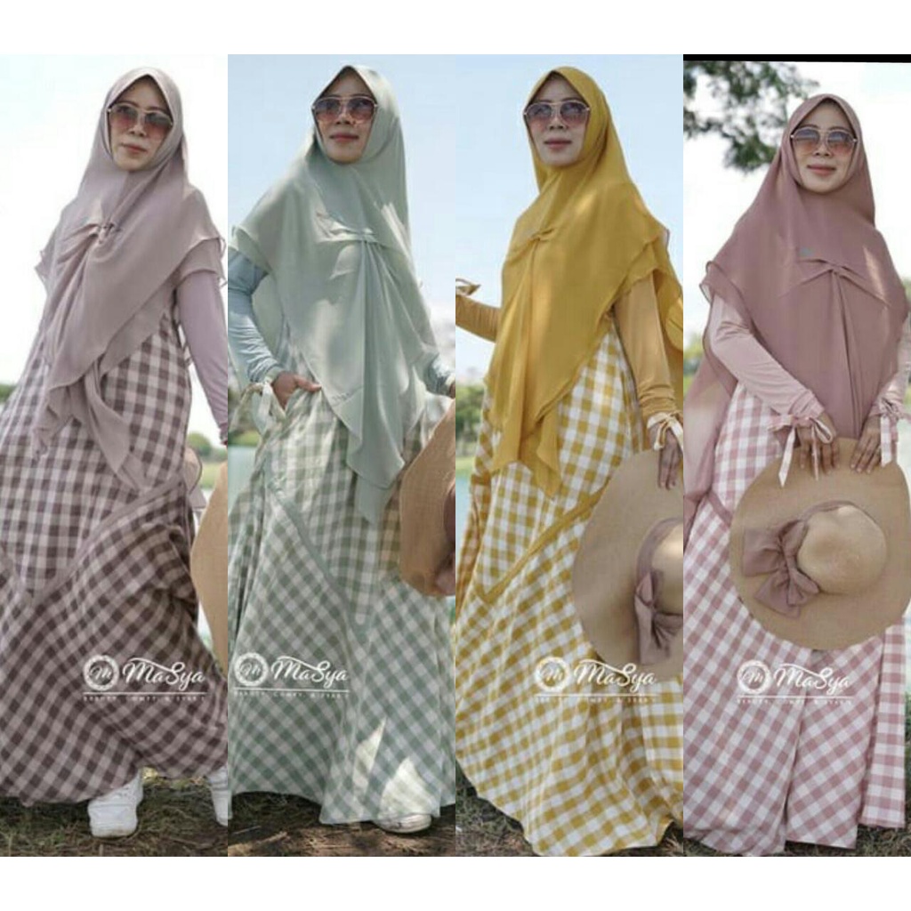 [MADENIA SYAR'I SALE] GAMIS SET SYARI / DRESS ONLY PRINTING DAILY " SAILA" By Masya / Madenia Syari/