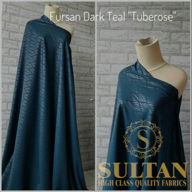 Kain fursan dark teal tuberose