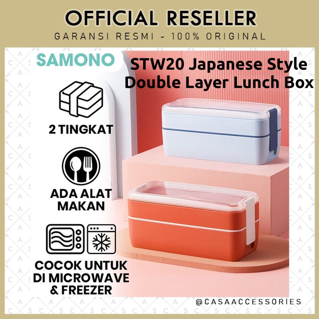 Samono STW20 Kotak Makan Japanese Set Lunch Box Alat Makan Microwave