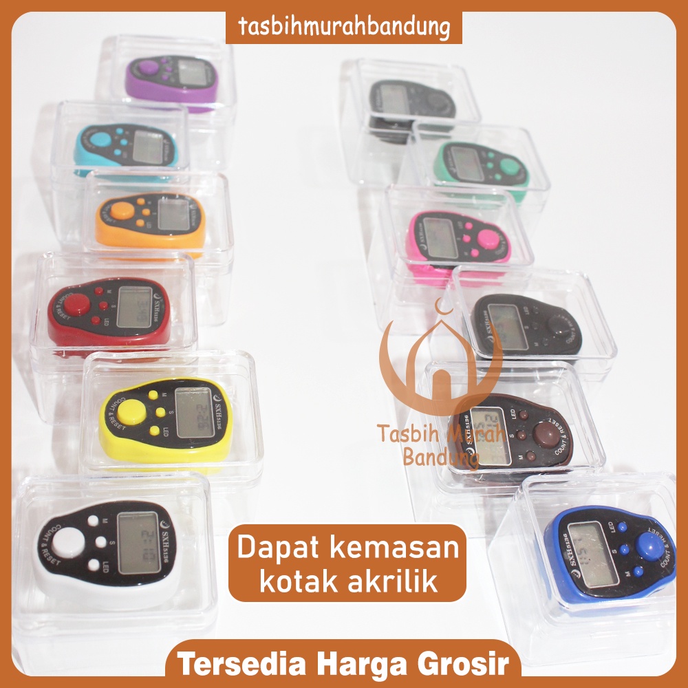 Tasbih Digital LED (3in1) jam,tanggal dan stopwatch, jangkauan angka hingga 6 digit