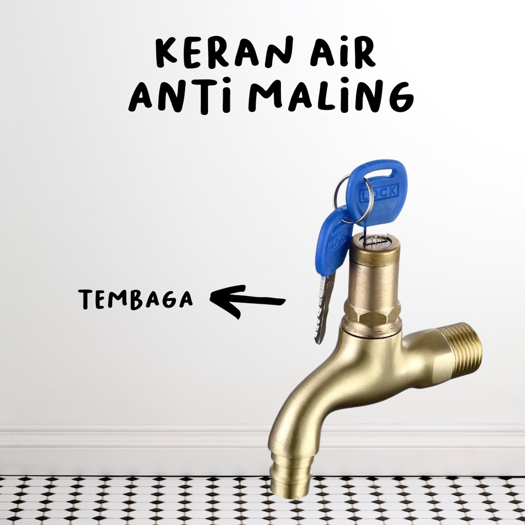 Keran Wastafel Anti Maling dengan 2 Kunci (Realpict)