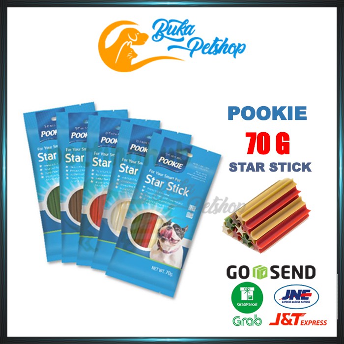 Snack Anjing POOKIE Star Stick 70g