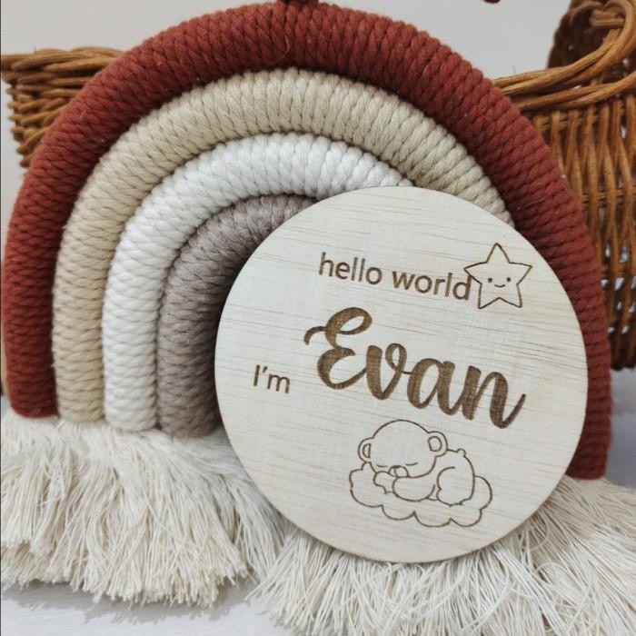 Property Custom Papan Nama Bayi/Newborn |Properti Foto Kekinian Untuk Bayi Baru