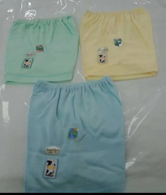 Hachi 3 pc celana pendek polos warna muda anak 3m-5y