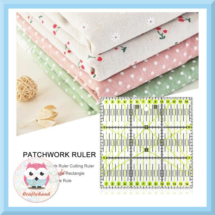 

Cuci Gudang Patchwork Ruler/Penggaris Quilting 15*15*0.2Cm Terlaris