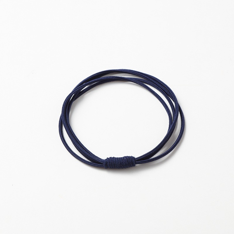 OSM - F885 (1PCS) Ikat Rambut Polos / Kuncir Rambut Fashion / Karet Rambut Wanita / Aksesoris Rambut-Navy