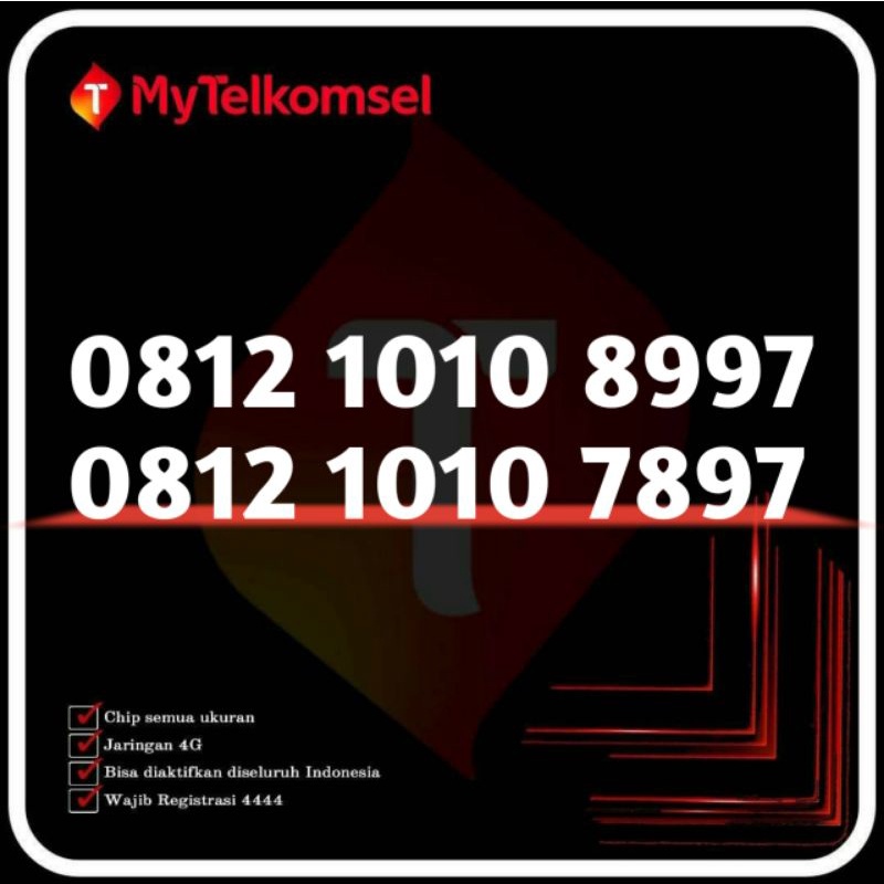 Nomor cantik simpati 0812 1010  8997, 7897