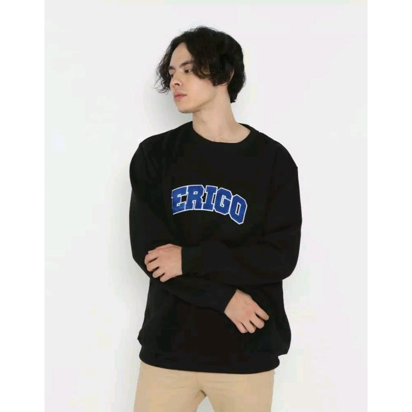 SWEATER CREWNECK DISTRO PRIA - SWEATER ERIGO CREWNECK TERBARU - SWEATER PRIA ERIGO CREW NECK HITAM MURAH - SWEATER CREWNECK BASIC LOGO ERIGO APPAREL PRIA WANITA FULLTAG - CREWNCEK ERIGO BORDIR - SWEATER BAHAN TEBAL