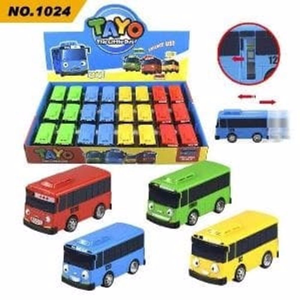 MOBIL TAYO ISI 4 PCS SLIDING DOOR MAINAN ANAK THE LITTLE BUS TAYO Am1