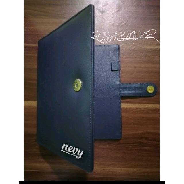 

BINDER KULIT POLOS A5 20RING WARNA NAVY UNGU PINK