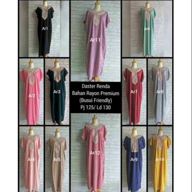 Daster Renda/ Daster Arab/ Daster Busui