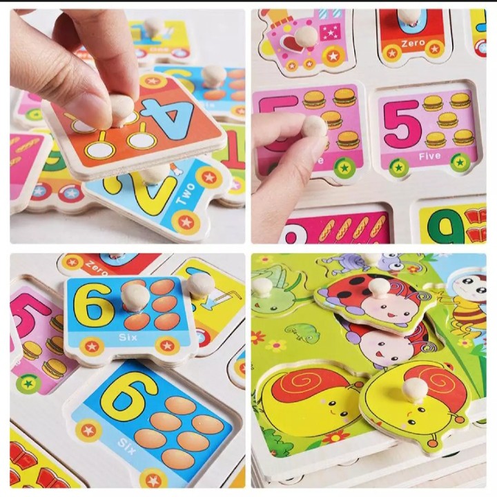 JIGSAW PUZZEL PUZZLE KAYU KNOB MAINAN EDUKASI EDUKATIF ANAK BAYI BALITA 1 TAHUN MURAH COD READY A1-3