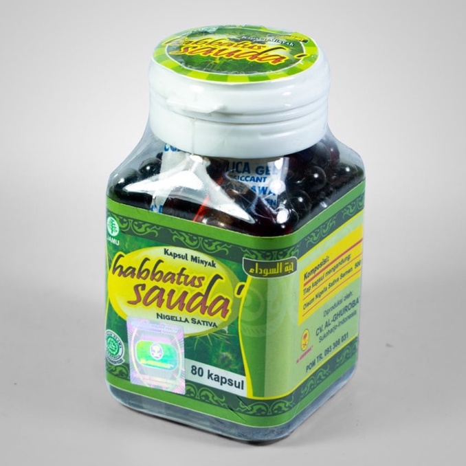[ AL-GHUROBA ] KAPSUL MINYAK HABBATUSSAUDA' JINTEN HITAM 80 KAPSUL RESMI HALAL PRODUK MUSLIM