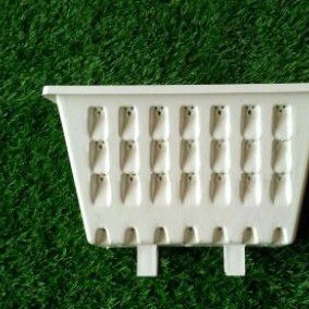 pot tempel dinding putih / pot tempel dingding panjang 21cm