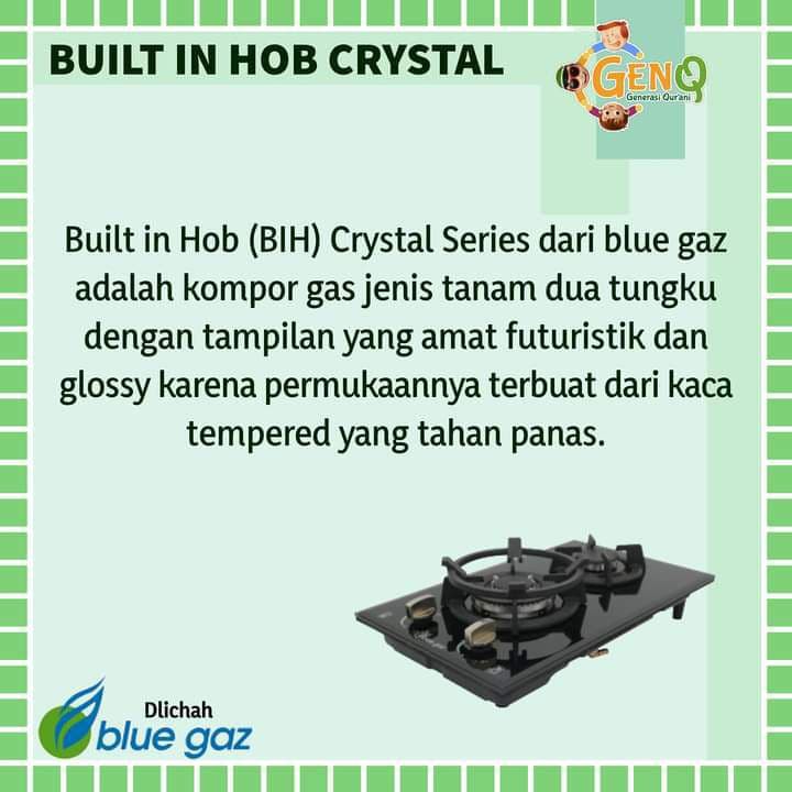 Kompor Built in Hob Crystal - Blue Gas
