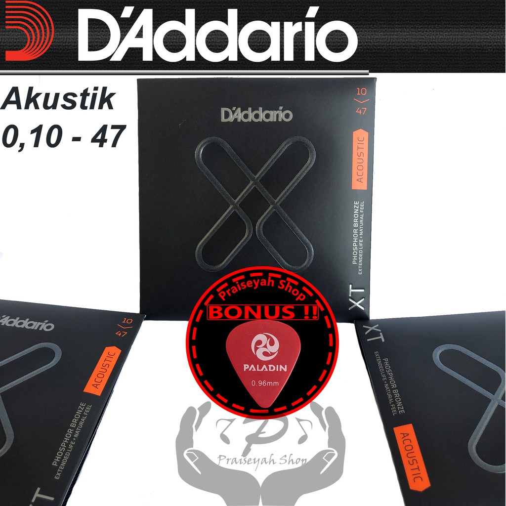 Daddario XT 0,10 Senar Gitar Akustik String XTA Original Phospor Bronze