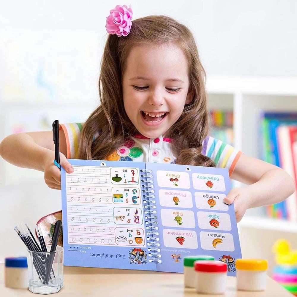 Mxbeauty Kids English Copybook With Pen Refill Pegang Pulpen Angka Latihan Bahasa Inggris Gratis Lap Stiker Tulisan Inggris