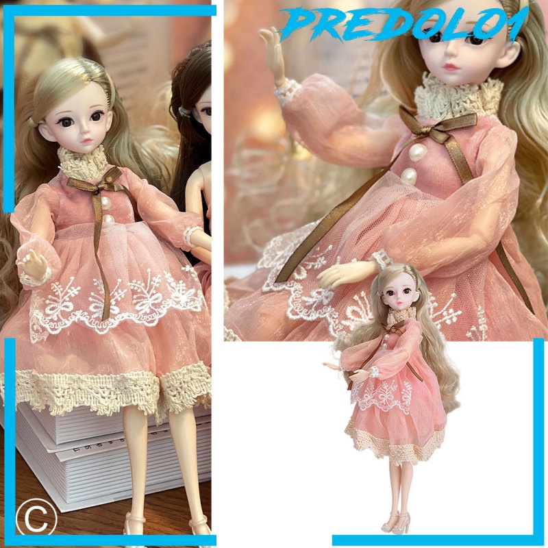 [PREDOLO1] Lovely 30cm Doll Toys Movable Joints with Full Set Clothes Girls Toys