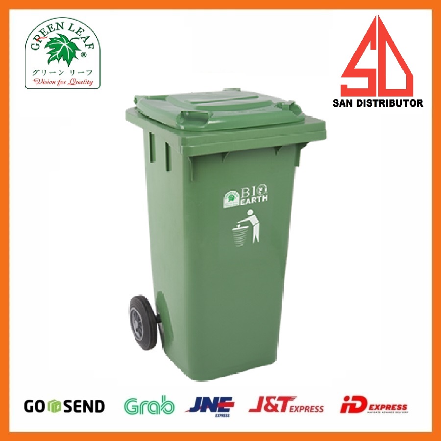 KOTAK SAMPAH RODA 2012 BIO Dustbin 120L / Tempat Sampah OUTDOOR GREENLEAF