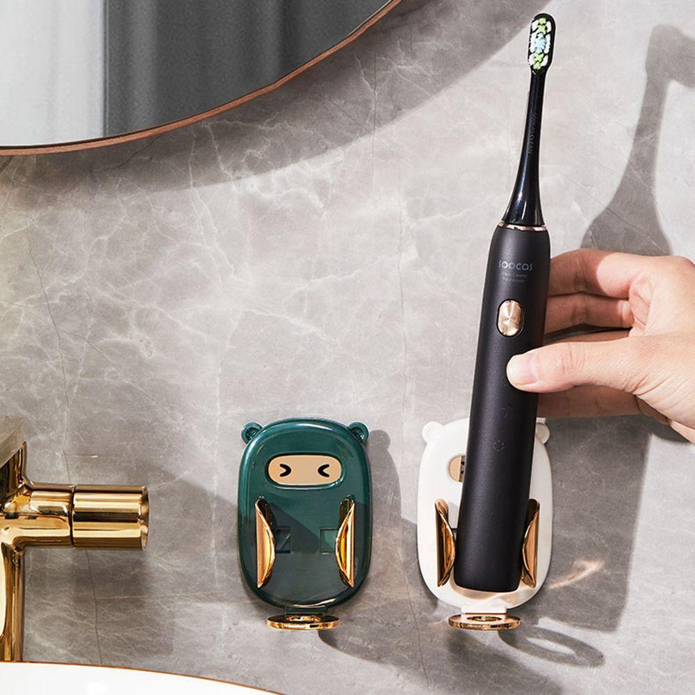 [Elegan] Tempat Sikat Gigi Dapat Dilepas Pukulan Bebas Menjaga Kering Rak Tiriskan Rumah Untuk Sikat Gigi Elektrik Organizer Kamar Mandi