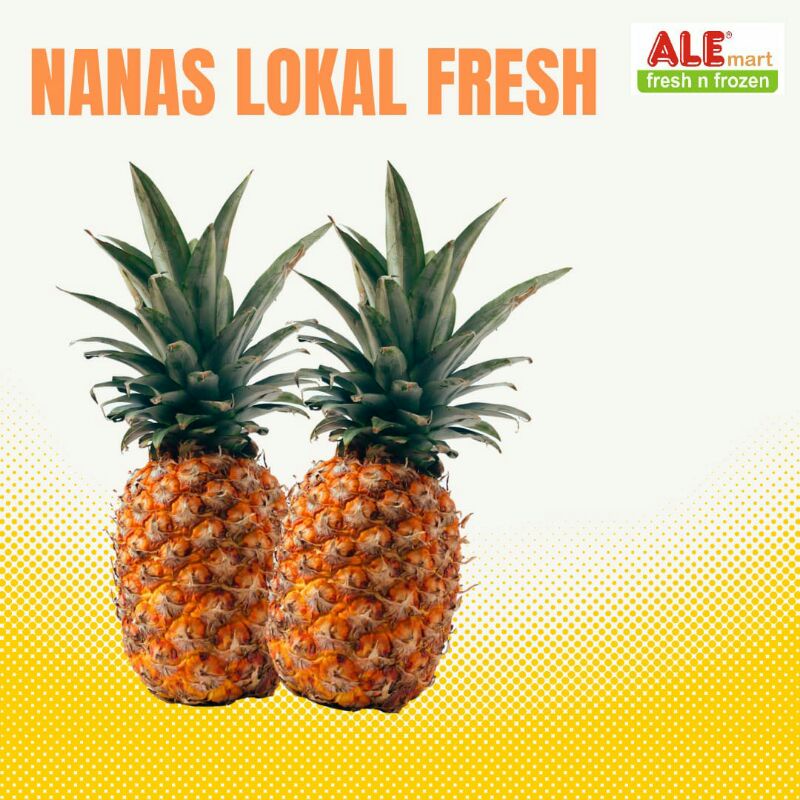 

Nanas fresh, nanas lokal fresh, nanas utuh 1 buah,pineapple