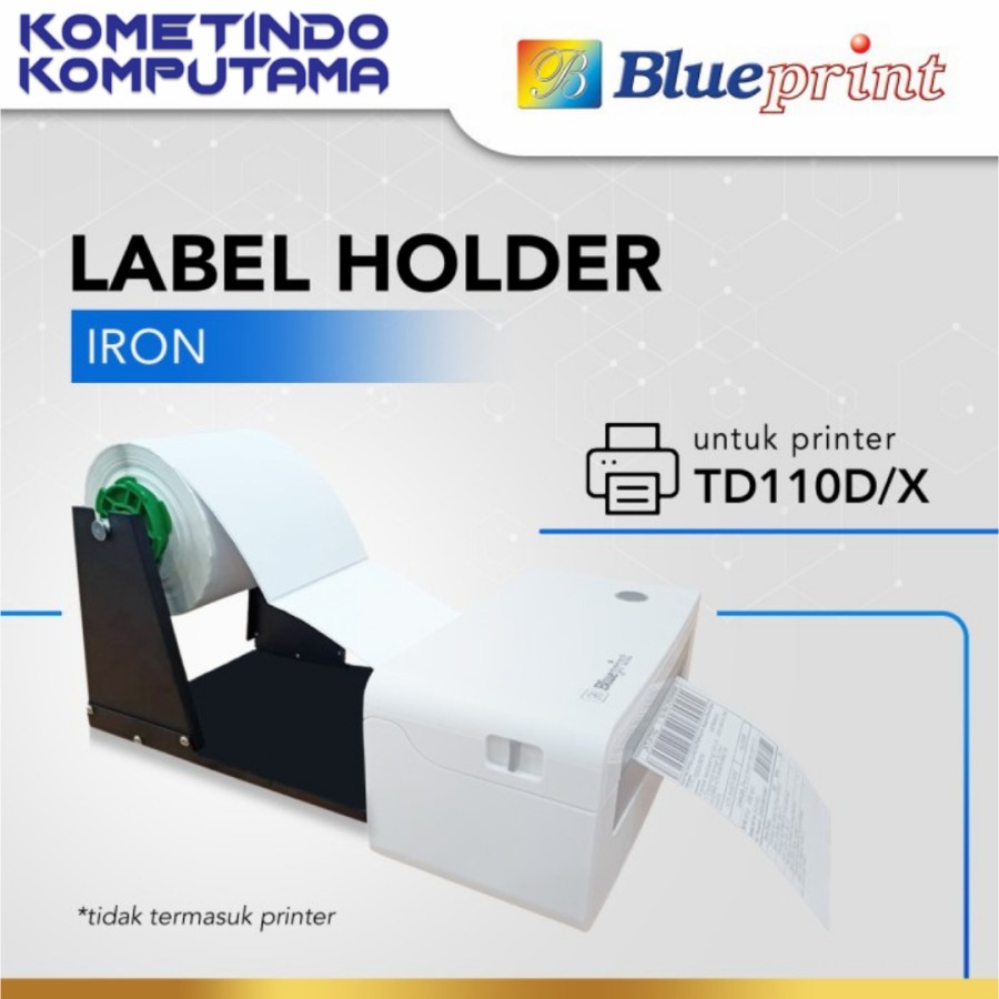 External Label Roll Holder BLUEPRINT 2 in 1 Gulungan Luar Label Besi