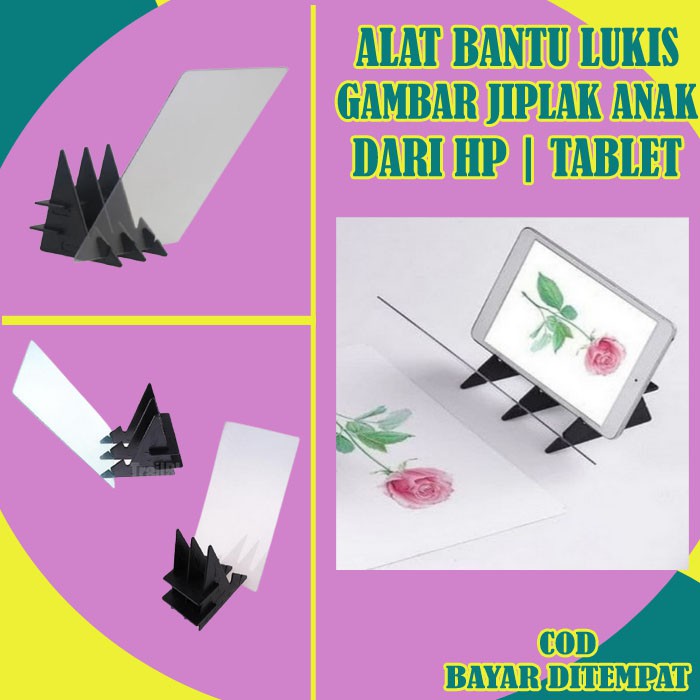 

Papan Proyektor Akrilik Mini Portable Anak untuk Gambar / Jiplak / dari HP Tablet Bahan Acrylic