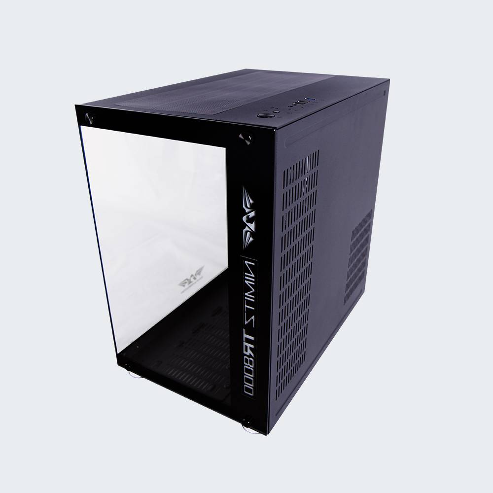 Casing Gaming PC Armaggeddon Nimitz TR8000 Extended See-Thru Side Panel E ATX Gaming CPU White And Black Warna Hitam Dan Putih Series