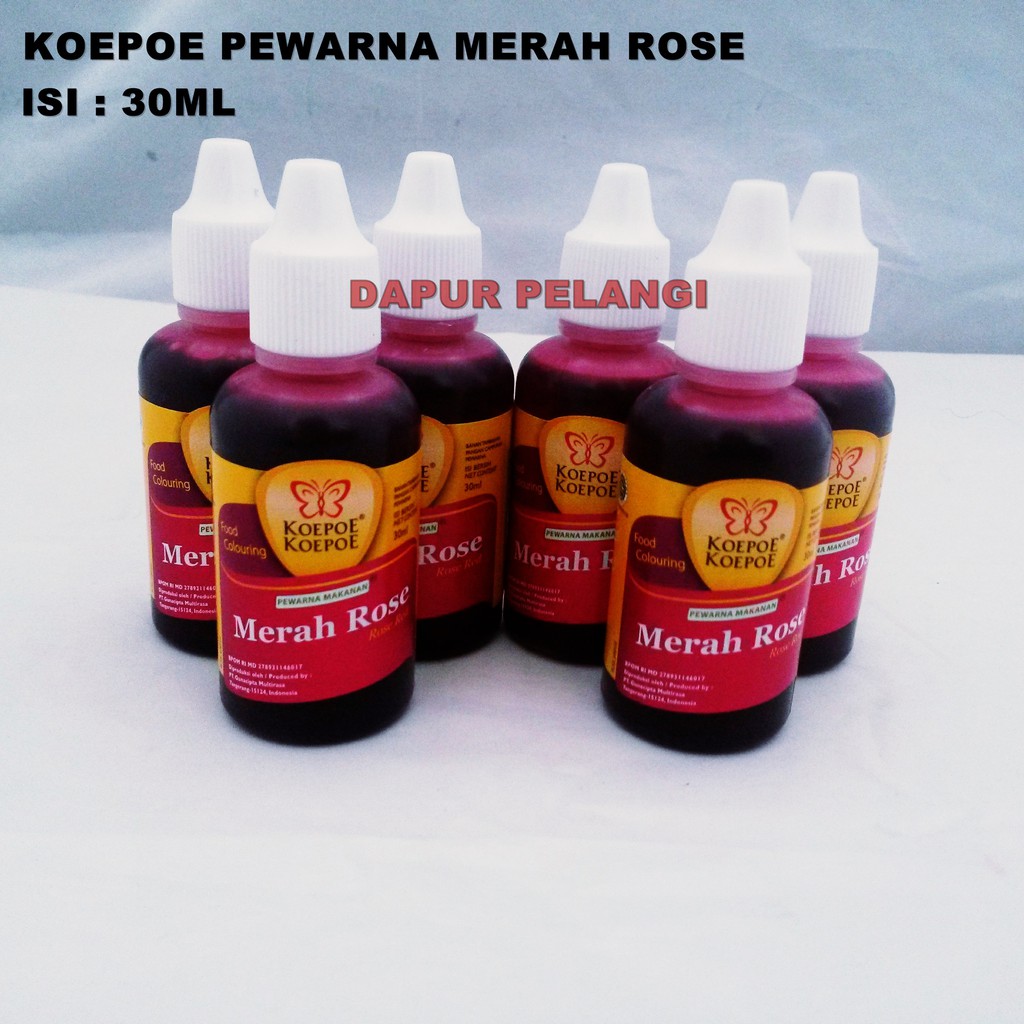 

Pewarna Cair Makanan Minuman Koepoe Koepoe Merah Rose 30ml