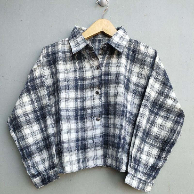CROP TOP FLANEL / KEMEJA FLANEL WANITA / KEMEJA CROP / KEMEJA WANITA TERBARU-AL:18