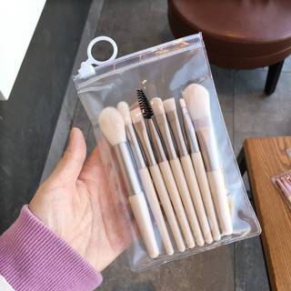 Kuas Make Up Tools 8 in 1 - Set Mini Makeup Brushes Matte Pouch