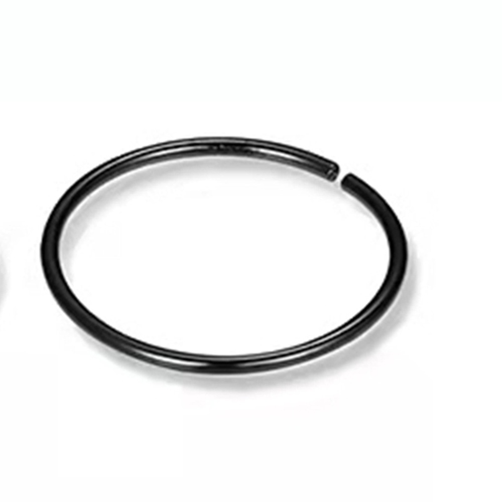 1pc Cincin Model Terbuka Bahan Metal Warna Hitam Gaya Vintage Adjustable Untuk Wanita