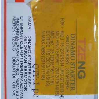 Dinamo Stater Yamaha Mio J merk TZ