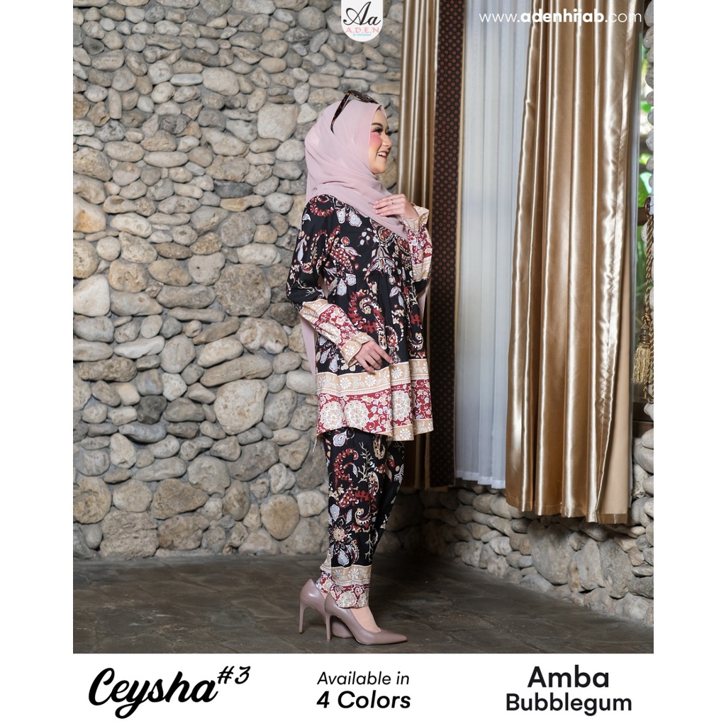 ADEN HIJAB - CEYSHA ONE SET - STELAN WANITA SYARI - ONE SET PREMIUM TERPOPULER