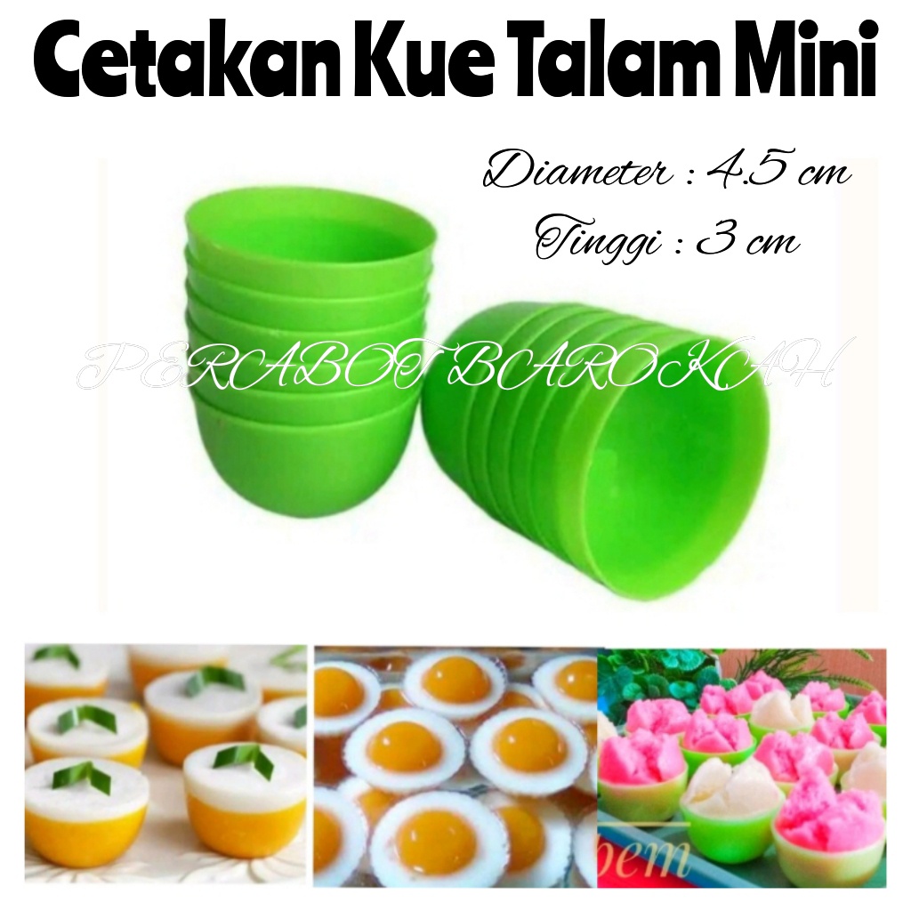 12Pcs Cetakan Kue Talam Mini Kue Mangkok Cucing Plastik Mini Ubi Labu