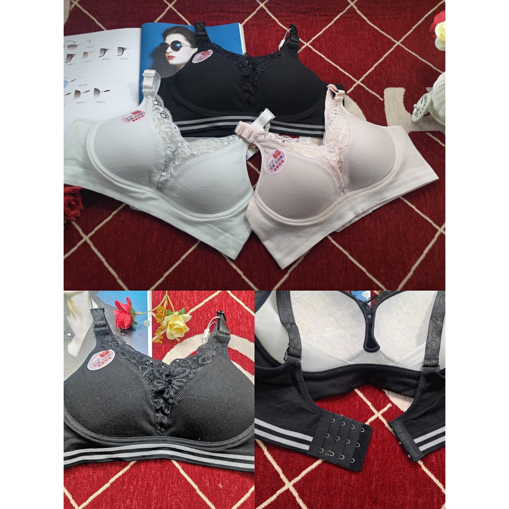 bra / bh wanita 2481#  busa Tebal kain lembut tidak ada kawat (PROMO BELI 4 FREE MASKER)