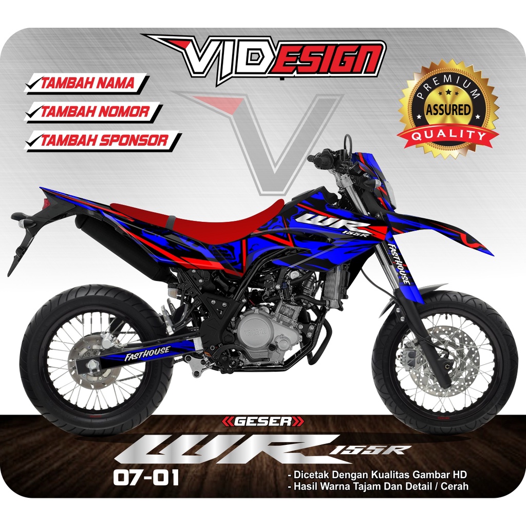 DECAL YAMAHA WR 155 STIKER AKSESORIS WR 155 SUPERMOTO  FUL BODY