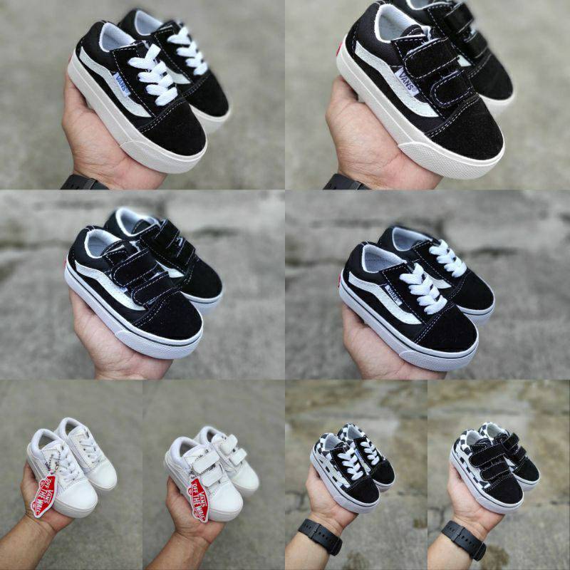 SEPATU VANS OLDSKUL ANAK LAKI-LAKI DAN PEREMPUAN 3-7 TAHUN SD HITAM TAHUN GRADE ORGINAL 100%