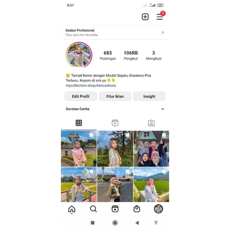 Akun Instagram Cewek IG107k ++ Real Indonesia instagram Aktif Follower Organik