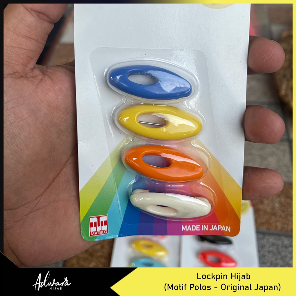 ADWARA HIJAB Peniti Jilbab Lockpin Pigeon Anti Karat Ori Japan Motif Oval