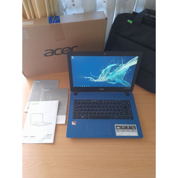 Laptop Second Like New Acer Aspire 3 Slim Windows 10 Ori Amd A4-9120 Ram 4gb HDD 500gb Mulus Like Ne