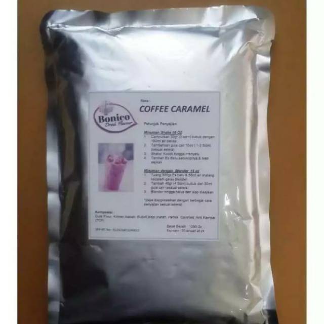 

BONICO COFFE CARAMEL 1kg bubuk minuman ice blend shake milk flavour powder