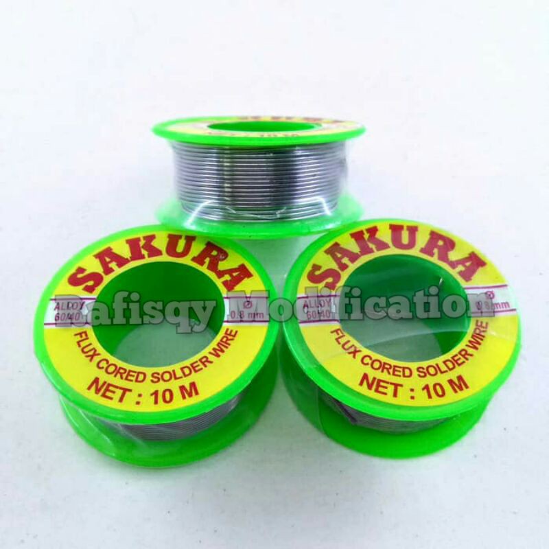 Timah solder 10M 10 meter 0,8mm 60-40 tin tinol 0,8mm