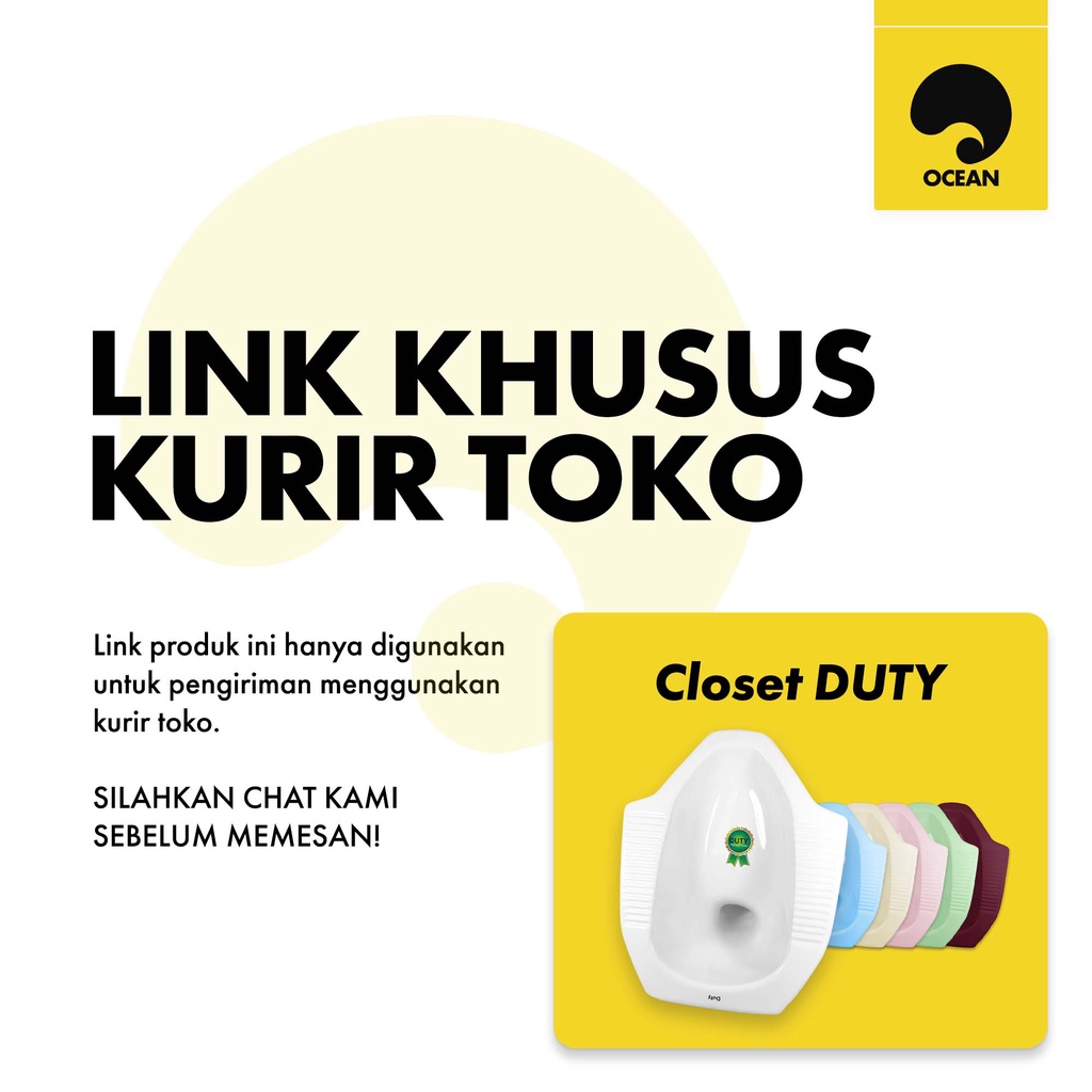 LINK KHUSUS ARMADA TOKO CLOSET JONGKOK TOILET WC DUTY Sanitary Ware