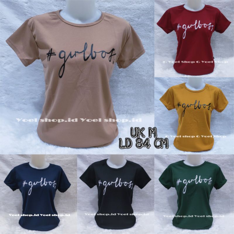 Kaos ABG wanita terbaru Lengan pendek Motif sablon