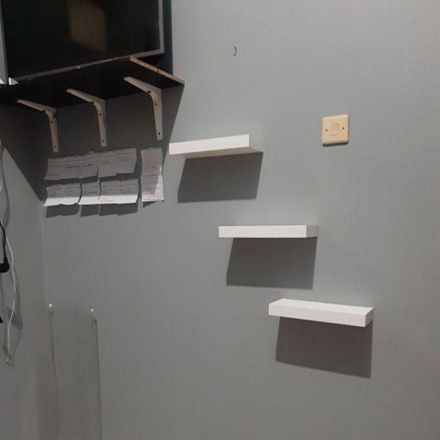 Set Rak Ambalan Dinding Minimalis 3 Pcs Uk.30,30,30 Cm