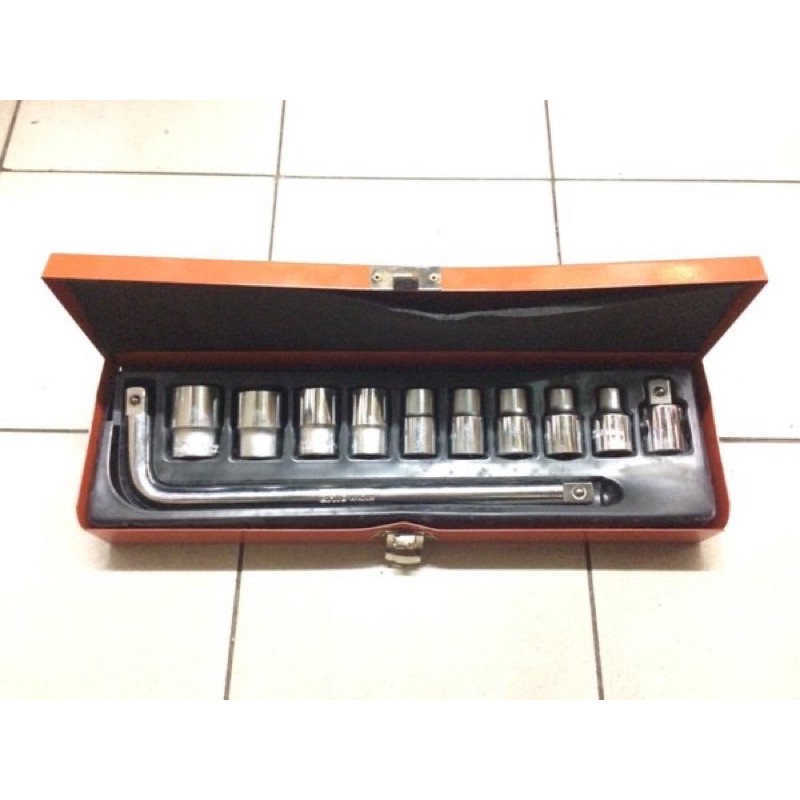 Kunci Sok Sock Socket Set 11 Pcs 1/2inch GATE KUALITAS BAGUS