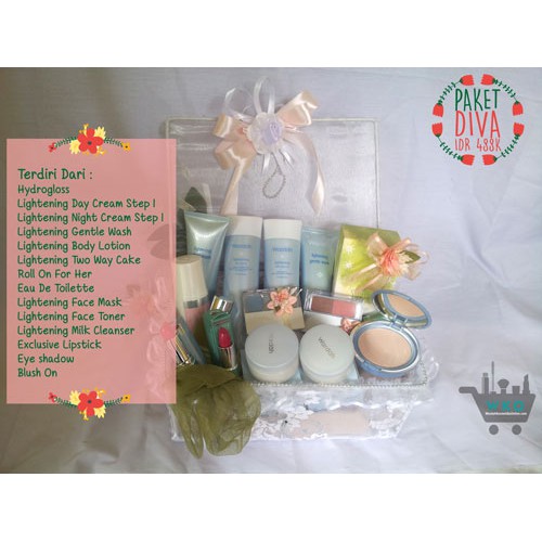 paket seserahan pernikahan / lamaran kosmetik wardah tipe DIVA