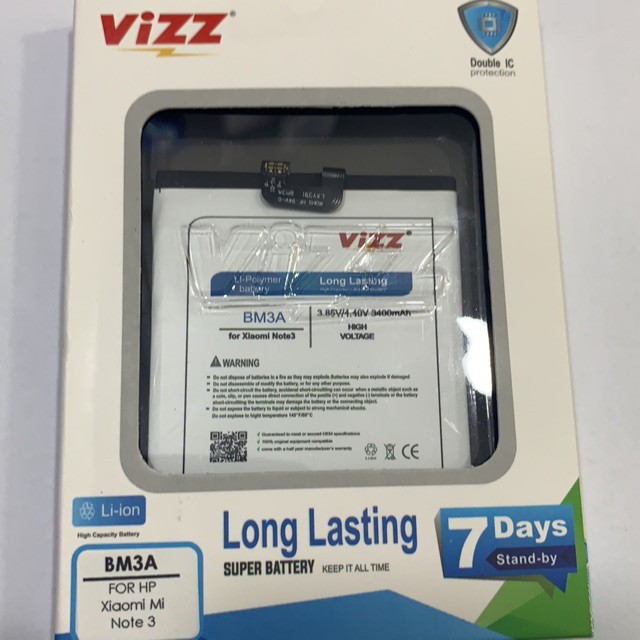 Vizz Double Power Battery Batre Baterai Vizz Xiaomi Mi Note 3 BM-3A BM3A BM 3A