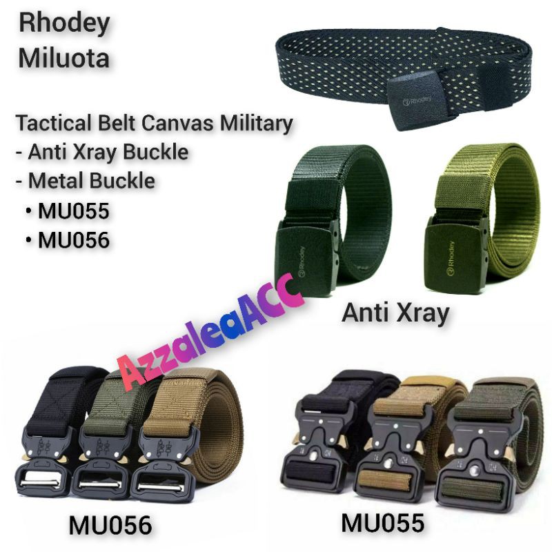 [Best Quality] Gesper Tali Ikat Pinggang Canvas Military Tactical Belt Metal - Non Metal (Anti XRay)